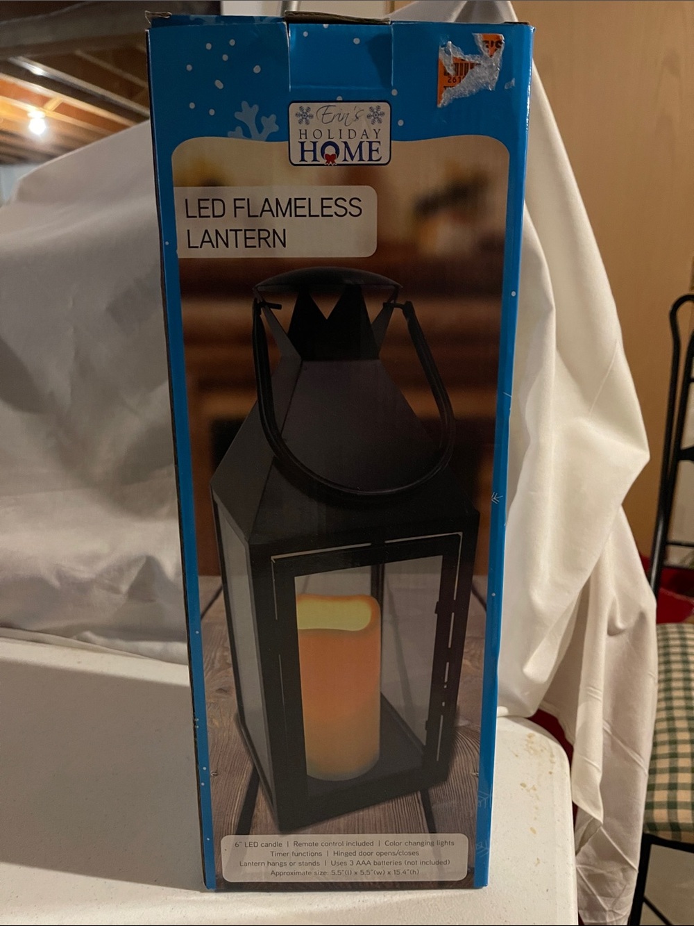 Black LED Flameless Lantern